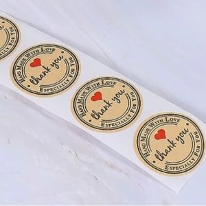500 Thank you Stickers for Handmade items NIP